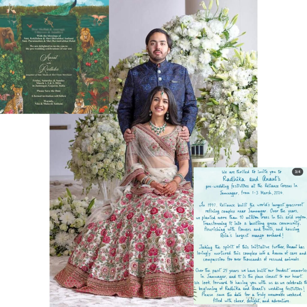 Anant-Radhika Wedding Festivities Card